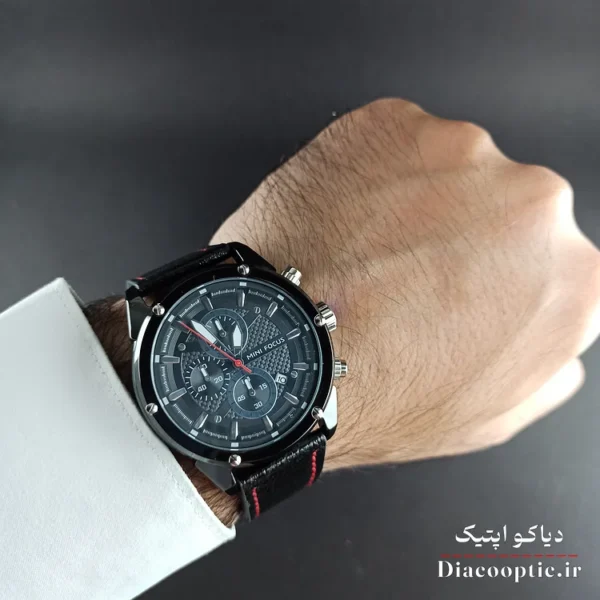 ساعت مچی مردانه اورجینال موتور ژاپنی برند مینی فوکوس سه موتور مدل Mf0161G.04 بند چرم - تصویر 8