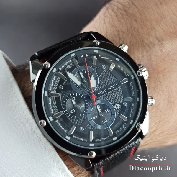 ساعت مچی مردانه اورجینال موتور ژاپنی برند مینی فوکوس سه موتور مدل Mf0161G.04 بند چرم - تصویر 9