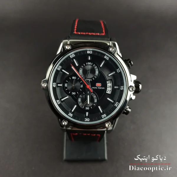 ساعت مچی مردانه اورجینال موتور ژاپنی برند مینی فوکوس سه موتور مدل Mf0175G.02 بند چرم - تصویر 2