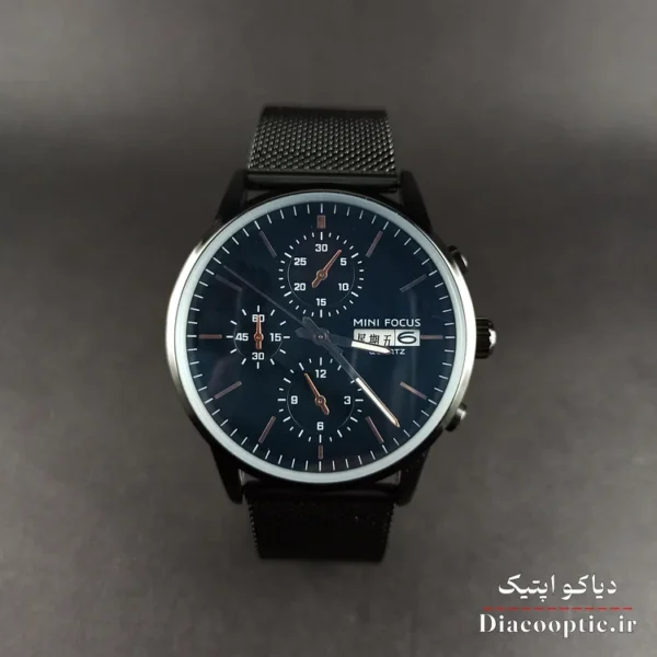 ساعت مچی مردانه اورجینال موتور ژاپن برند مینی فوکوس سه موتور مدل Mf0180G.02 بند حصیری - تصویر 2