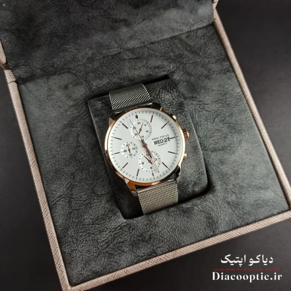 ساعت مچی مردانه اورجینال موتور ژاپن برند مینی فوکوس سه موتور مدل Mf0180G.04 بند حصیری - تصویر 11