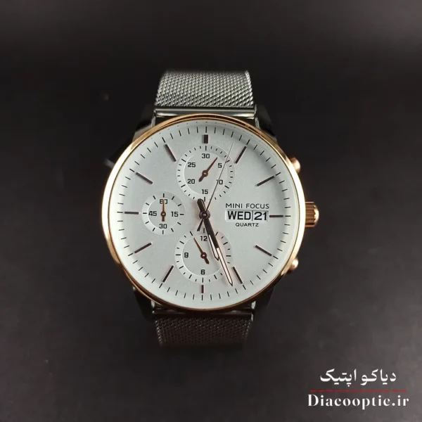 ساعت مچی مردانه اورجینال موتور ژاپن برند مینی فوکوس سه موتور مدل Mf0180G.04 بند حصیری - تصویر 2