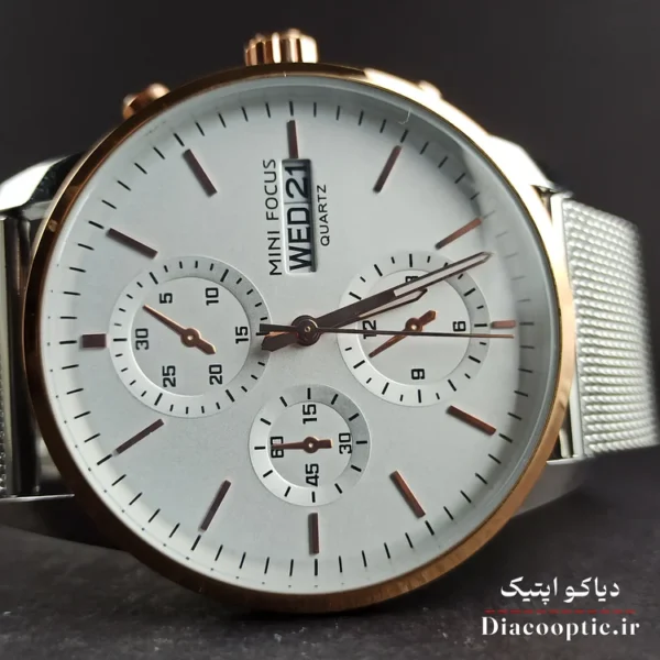 ساعت مچی مردانه اورجینال موتور ژاپن برند مینی فوکوس سه موتور مدل Mf0180G.04 بند حصیری - تصویر 4