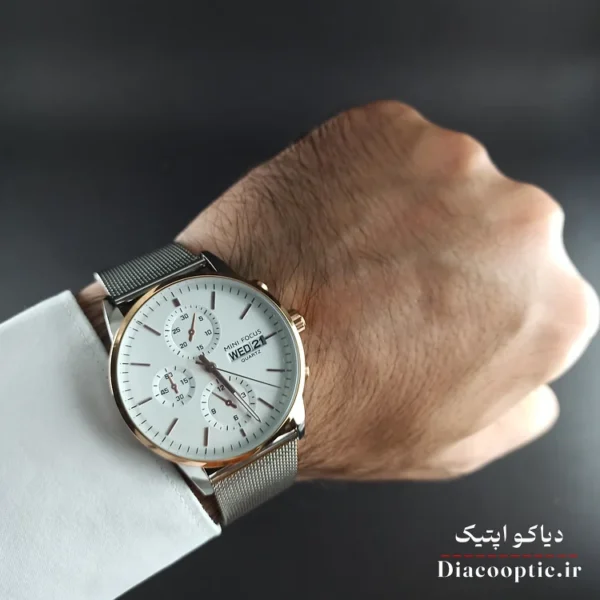 ساعت مچی مردانه اورجینال موتور ژاپن برند مینی فوکوس سه موتور مدل Mf0180G.04 بند حصیری - تصویر 8