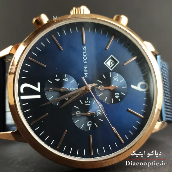 ساعت مچی مردانه اورجینال موتور ژاپن برند مینی فوکوس سه موتور مدل Mf0185G.02 بند حصیری - تصویر 4