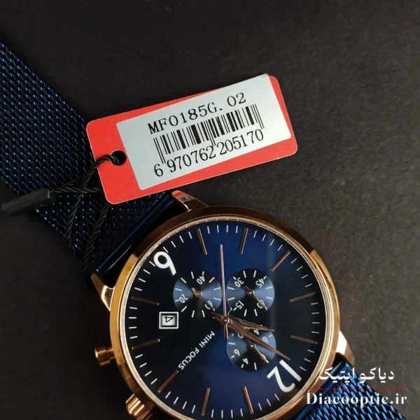 ساعت مچی مردانه اورجینال موتور ژاپن برند مینی فوکوس سه موتور مدل Mf0185G.02 بند حصیری - تصویر 7