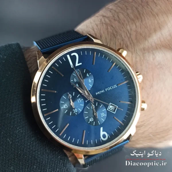 ساعت مچی مردانه اورجینال موتور ژاپن برند مینی فوکوس سه موتور مدل Mf0185G.02 بند حصیری - تصویر 9