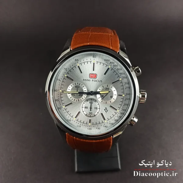 ساعت مچی مردانه اورجینال موتور ژاپن برند مینی فوکوس سه موتور مدل Mf0199G.02 بند چرم - تصویر 2