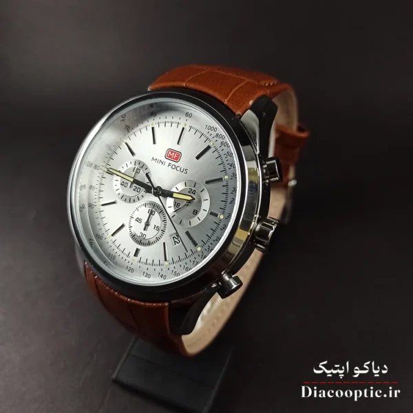 ساعت مچی مردانه اورجینال موتور ژاپن برند مینی فوکوس سه موتور مدل Mf0199G.02 بند چرم - تصویر 3