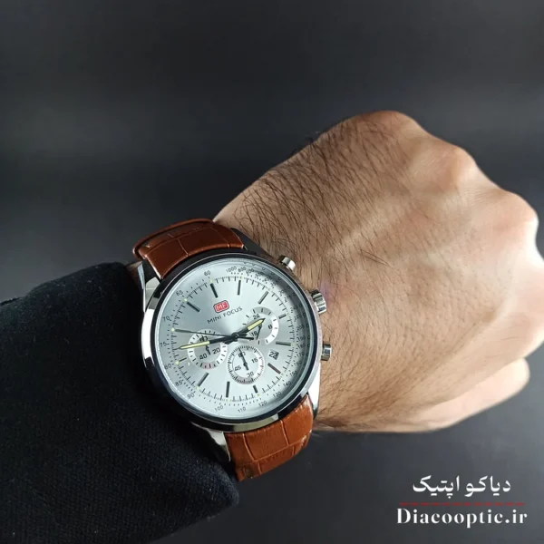 ساعت مچی مردانه اورجینال موتور ژاپن برند مینی فوکوس سه موتور مدل Mf0199G.02 بند چرم - تصویر 7