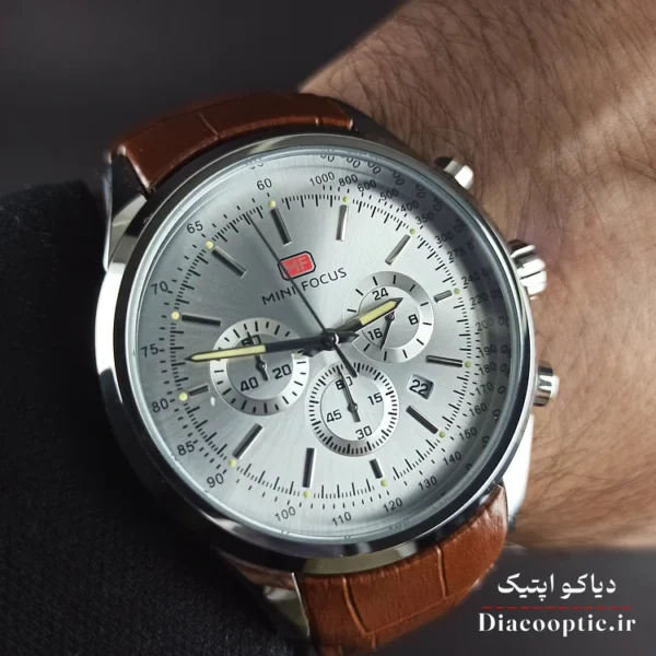 ساعت مچی مردانه اورجینال موتور ژاپن برند مینی فوکوس سه موتور مدل Mf0199G.02 بند چرم - تصویر 8