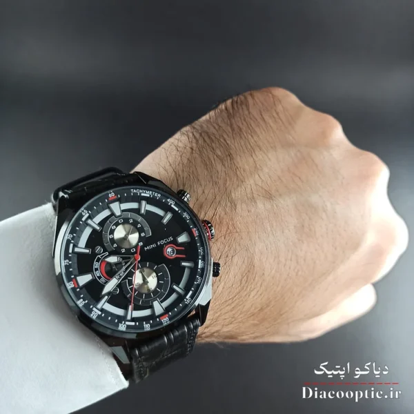 ساعت مچی مردانه اورجینال موتور ژاپن برند مینی فوکوس سه موتور مدل Mf0202G.01 بند چرم - تصویر 8