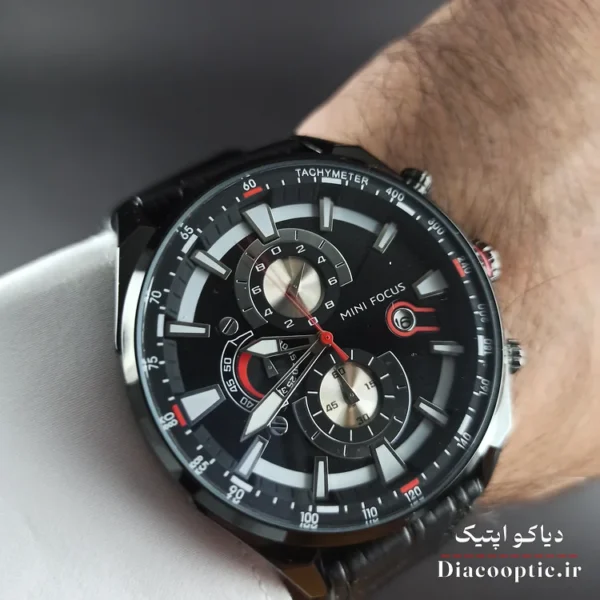 ساعت مچی مردانه اورجینال موتور ژاپن برند مینی فوکوس سه موتور مدل Mf0202G.01 بند چرم - تصویر 9
