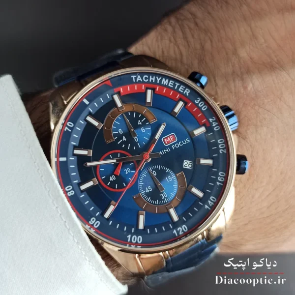 ساعت مچی مردانه اورجینال موتور ژاپنی برند مینی فوکوس سه موتور مدل Mf0218G.01 - تصویر 9