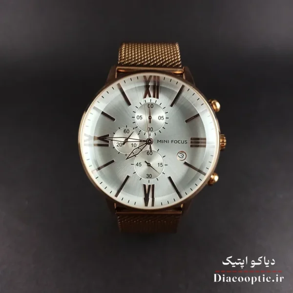 ساعت مچی مردانه اورجینال موتور ژاپن برند مینی فوکوس سه موتور مدل Mf0236G.2 بند حصیری - تصویر 2