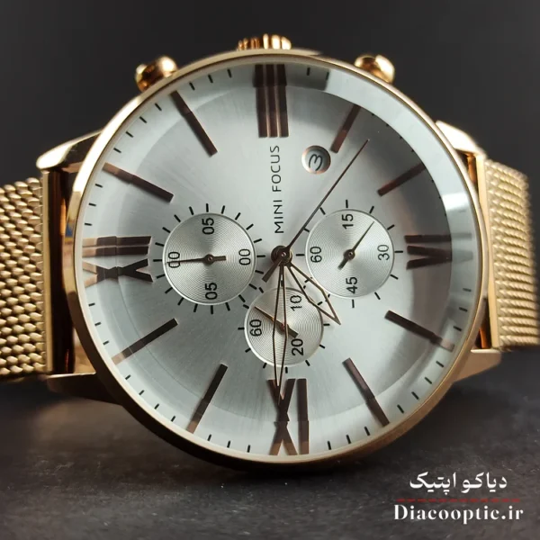 ساعت مچی مردانه اورجینال موتور ژاپن برند مینی فوکوس سه موتور مدل Mf0236G.2 بند حصیری - تصویر 4