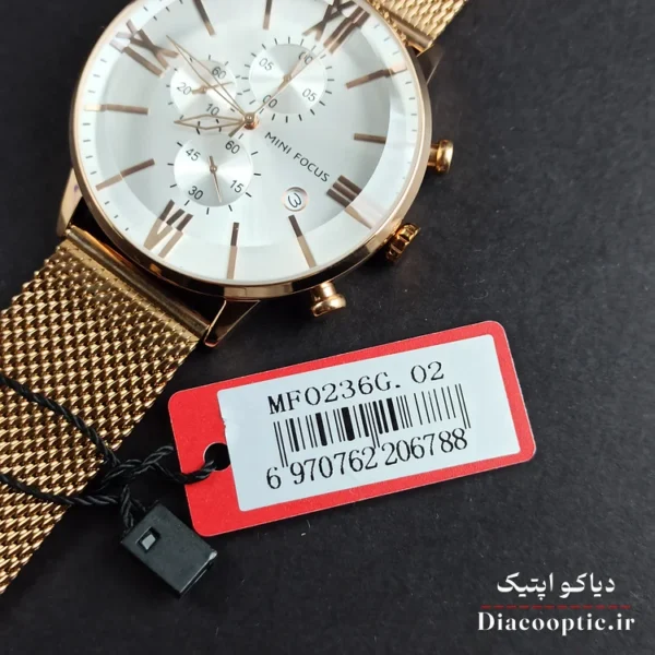 ساعت مچی مردانه اورجینال موتور ژاپن برند مینی فوکوس سه موتور مدل Mf0236G.2 بند حصیری - تصویر 7