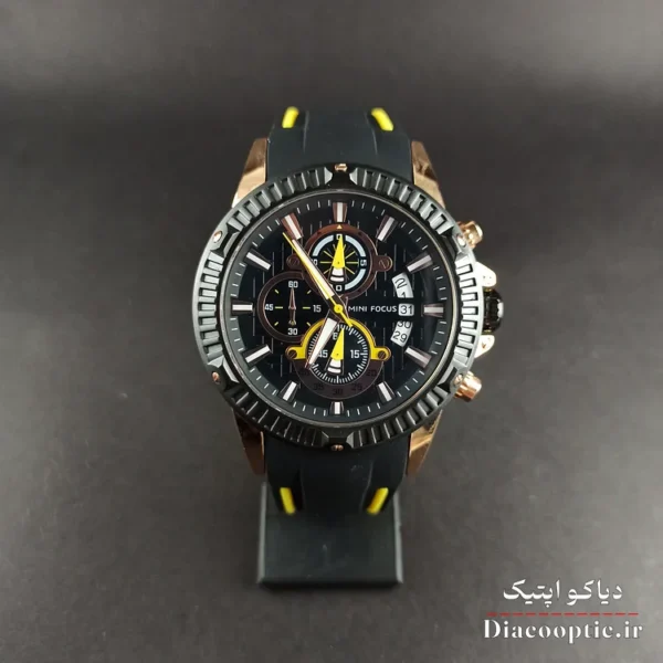 ساعت مچی مردانه اورجینال موتور ژاپنی برند مینی فوکوس سه موتور مدل Mf0244G.02 بند رابر - تصویر 2