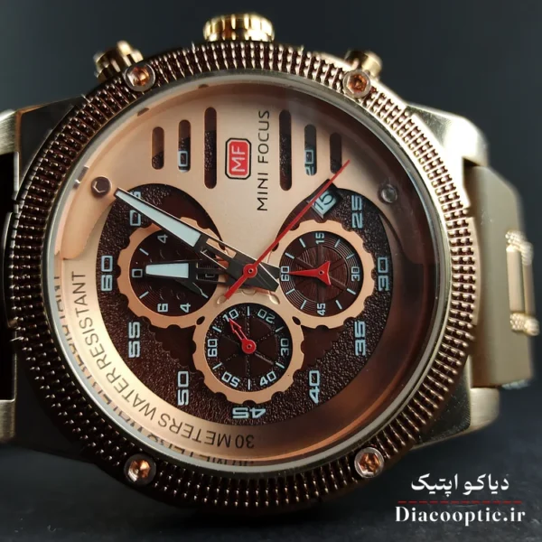ساعت مچی مردانه اورجینال موتور ژاپنی برند مینی فوکوس سه موتور مدل Mf0246G.04 بند رابر - تصویر 4