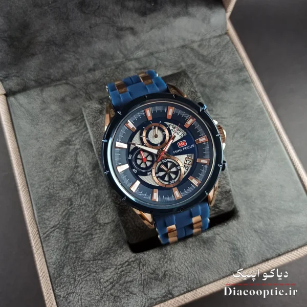 ساعت مچی مردانه اورجینال موتور ژاپن برند مینی فوکوس سه موتور مدل Mf0273G.02 بند رابر - تصویر 12