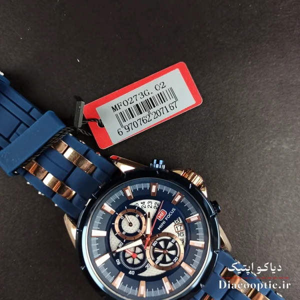 ساعت مچی مردانه اورجینال موتور ژاپن برند مینی فوکوس سه موتور مدل Mf0273G.02 بند رابر - تصویر 7