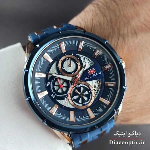 ساعت مچی مردانه اورجینال موتور ژاپن برند مینی فوکوس سه موتور مدل Mf0273G.02 بند رابر - تصویر 9