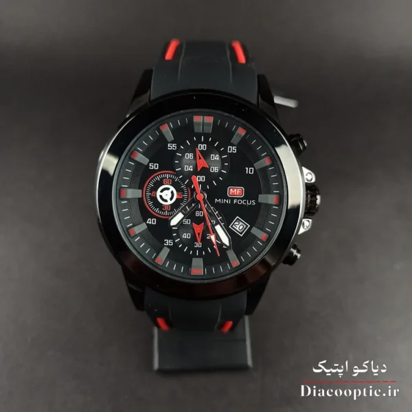 ساعت مچی مردانه اورجینال موتور ژاپن برند مینی فوکوس سه موتور مدل Mf0287G.04 بند رابر - تصویر 2