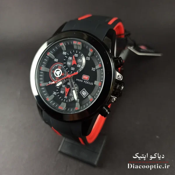 ساعت مچی مردانه اورجینال موتور ژاپن برند مینی فوکوس سه موتور مدل Mf0287G.04 بند رابر - تصویر 3