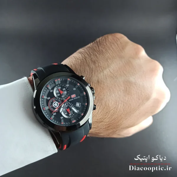ساعت مچی مردانه اورجینال موتور ژاپن برند مینی فوکوس سه موتور مدل Mf0287G.04 بند رابر - تصویر 8