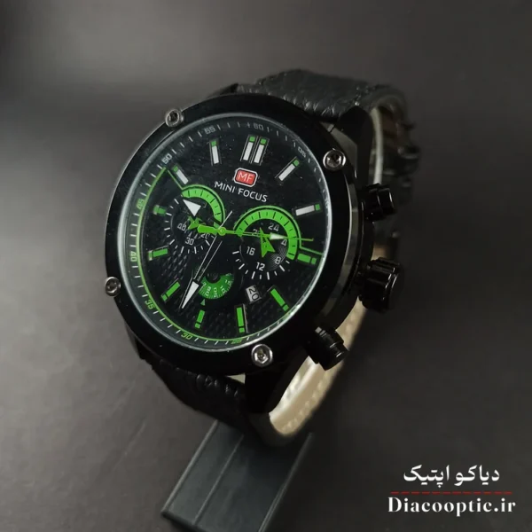 ساعت مچی مردانه اورجینال موتور ژاپنی برند مینی فوکوس سه موتور مدل Mf0288G.04 بند چرم - تصویر 3