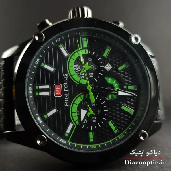 ساعت مچی مردانه اورجینال موتور ژاپنی برند مینی فوکوس سه موتور مدل Mf0288G.04 بند چرم - تصویر 4