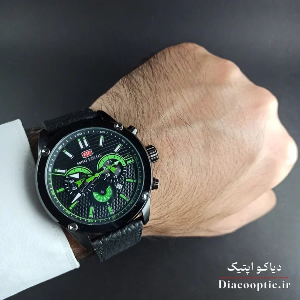 ساعت مچی مردانه اورجینال موتور ژاپنی برند مینی فوکوس سه موتور مدل Mf0288G.04 بند چرم - تصویر 7