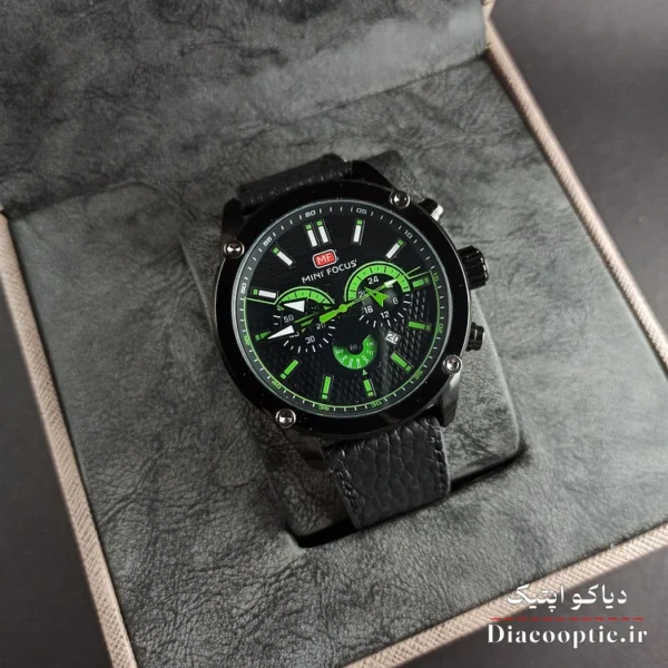 ساعت مچی مردانه اورجینال موتور ژاپنی برند مینی فوکوس سه موتور مدل Mf0288G.04 بند چرم - تصویر 9