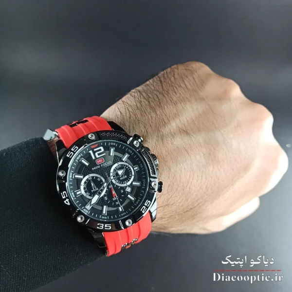 ساعت مچی مردانه اورجینال موتور ژاپن برند مینی فوکوس سه موتور مدل Mf0349G.04 بند رابر - تصویر 8