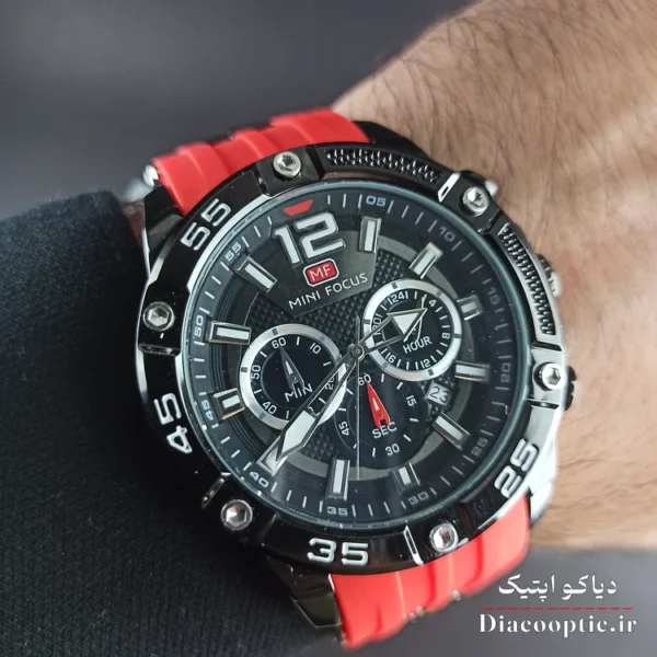 ساعت مچی مردانه اورجینال موتور ژاپن برند مینی فوکوس سه موتور مدل Mf0349G.04 بند رابر - تصویر 9