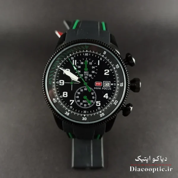 ساعت مچی مردانه اورجینال موتور ژاپنی برند مینی فوکوس سه موتور مدل Mf0379G.05 بند رابر - تصویر 2