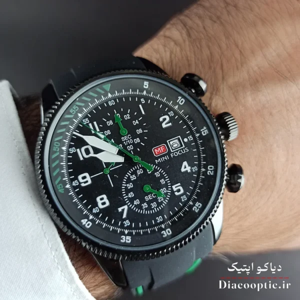 ساعت مچی مردانه اورجینال موتور ژاپنی برند مینی فوکوس سه موتور مدل Mf0379G.05 بند رابر - تصویر 9