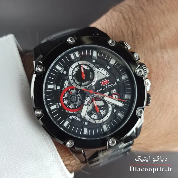 ساعت مچی مردانه اورجینال موتور ژاپنی برند مینی فوکوس سه موتور مدل Mf0398G.04 - تصویر 9