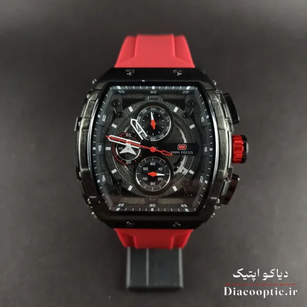 ساعت مچی مردانه اورجینال موتور ژاپنی برند مینی فوکوس سه موتور مدل Mf0399G.04 بند رابر - تصویر 2