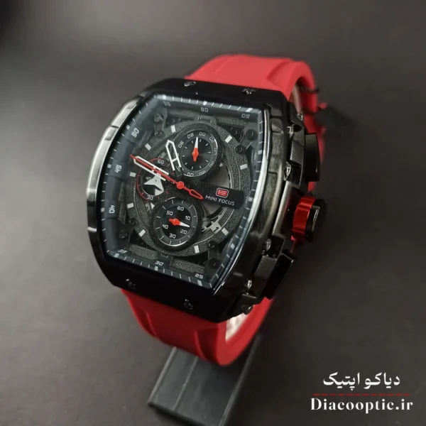 ساعت مچی مردانه اورجینال موتور ژاپنی برند مینی فوکوس سه موتور مدل Mf0399G.04 بند رابر - تصویر 3