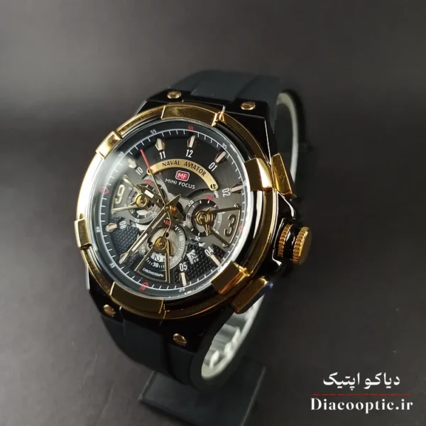 ساعت مچی مردانه اورجینال موتور ژاپن برند مینی فوکوس سه موتور مدل Mf0402G.01 بند رابر - تصویر 3