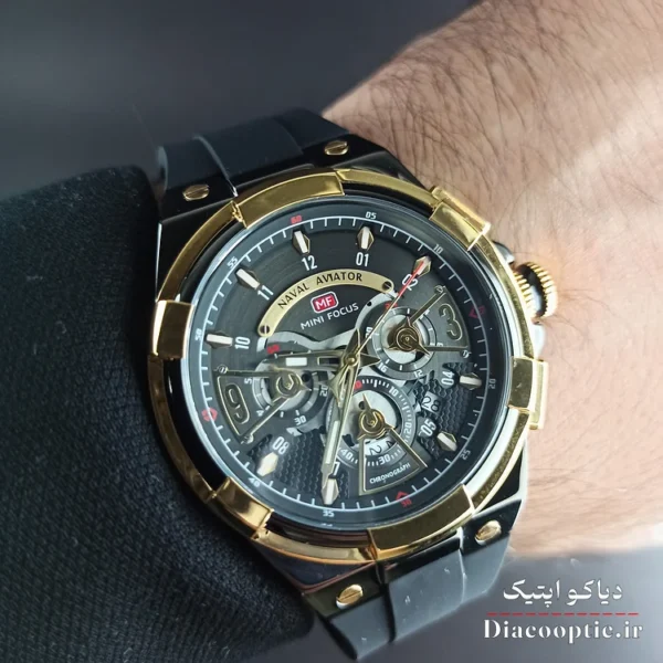ساعت مچی مردانه اورجینال موتور ژاپن برند مینی فوکوس سه موتور مدل Mf0402G.01 بند رابر - تصویر 9