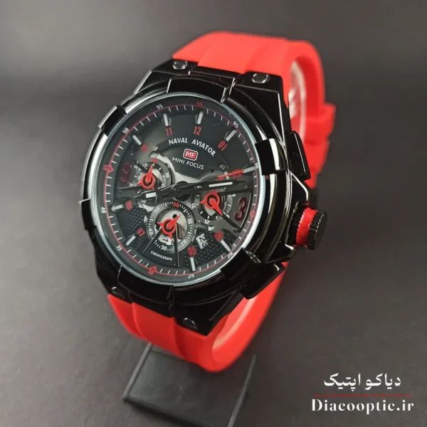 ساعت مچی مردانه اورجینال موتور ژاپنی برند مینی فوکوس سه موتور مدل Mf0402G.04 بند رابر - تصویر 3