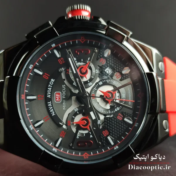 ساعت مچی مردانه اورجینال موتور ژاپنی برند مینی فوکوس سه موتور مدل Mf0402G.04 بند رابر - تصویر 4