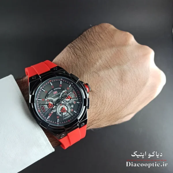 ساعت مچی مردانه اورجینال موتور ژاپنی برند مینی فوکوس سه موتور مدل Mf0402G.04 بند رابر - تصویر 8