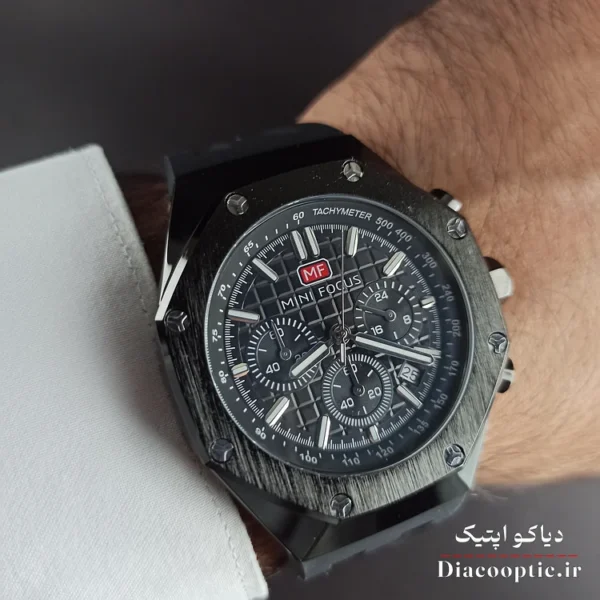 ساعت مچی مردانه اورجینال موتور ژاپنی برند مینی فوکوس سه موتور مدل Mf0417G.04 بند رابر - تصویر 8