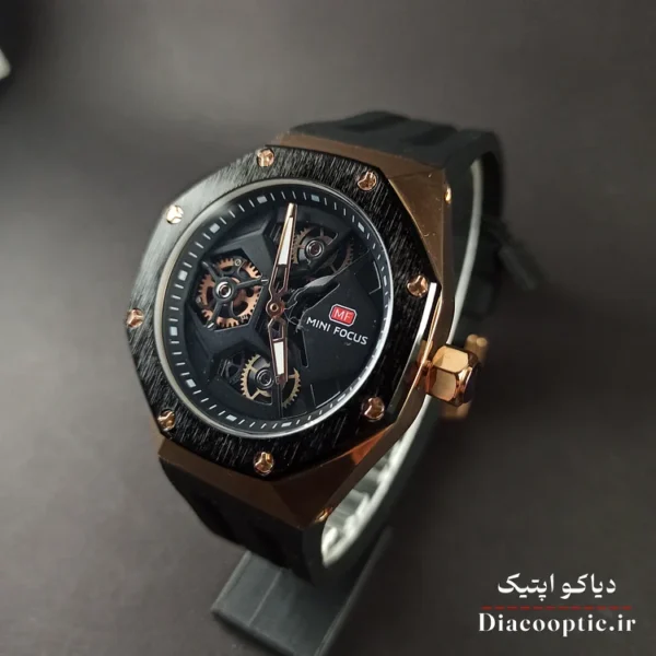 ساعت مچی مردانه اورجینال موتور ژاپنی برند مینی فوکوس سه موتور مدل Mf0422G.01 بند رابر - تصویر 3