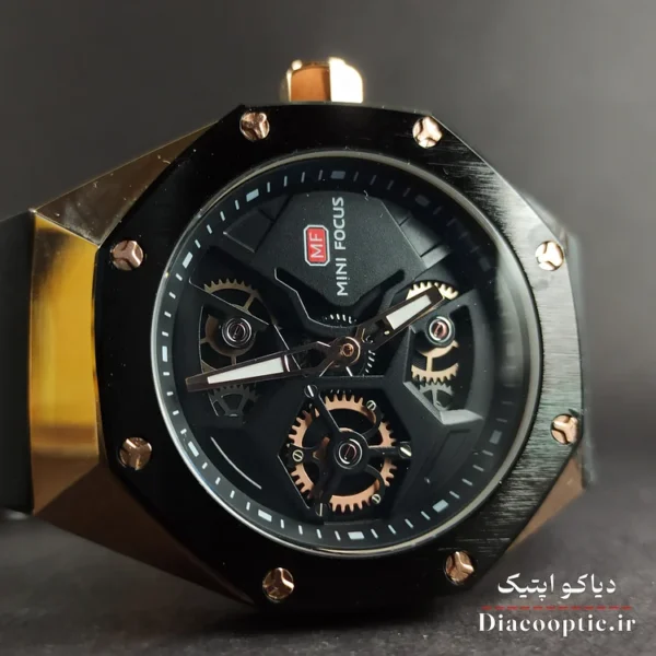 ساعت مچی مردانه اورجینال موتور ژاپنی برند مینی فوکوس سه موتور مدل Mf0422G.01 بند رابر - تصویر 4