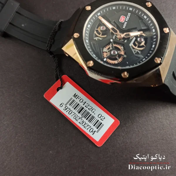 ساعت مچی مردانه اورجینال موتور ژاپنی برند مینی فوکوس سه موتور مدل Mf0422G.01 بند رابر - تصویر 9