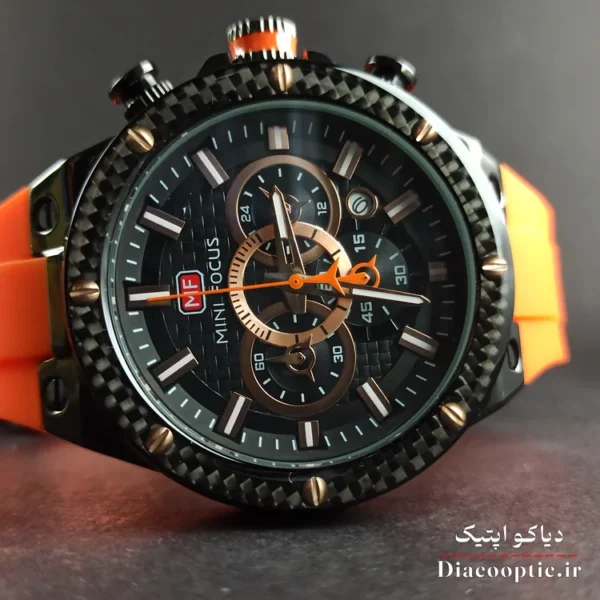 ساعت مچی مردانه اورجینال موتور ژاپنی برند مینی فوکوس سه موتور مدل Mf0468G.02 بند رابر - تصویر 4